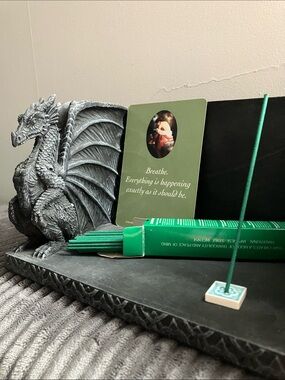 10/$10 Morning Star Cedarwood Incense with Floral Mini Holder